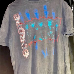 Europe Band ‘88 Vintage Tour Tee In Grey